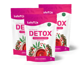 Lulutox Detox Tea packaging